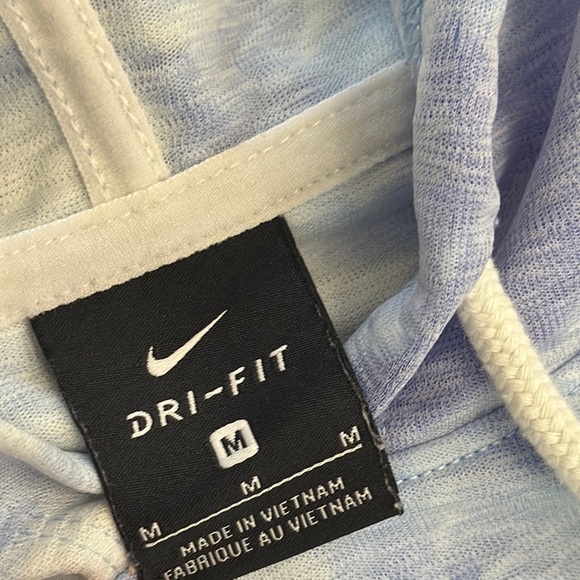 Nike Blue and White Hoodie Sweatshirt - Picture 3 of 5